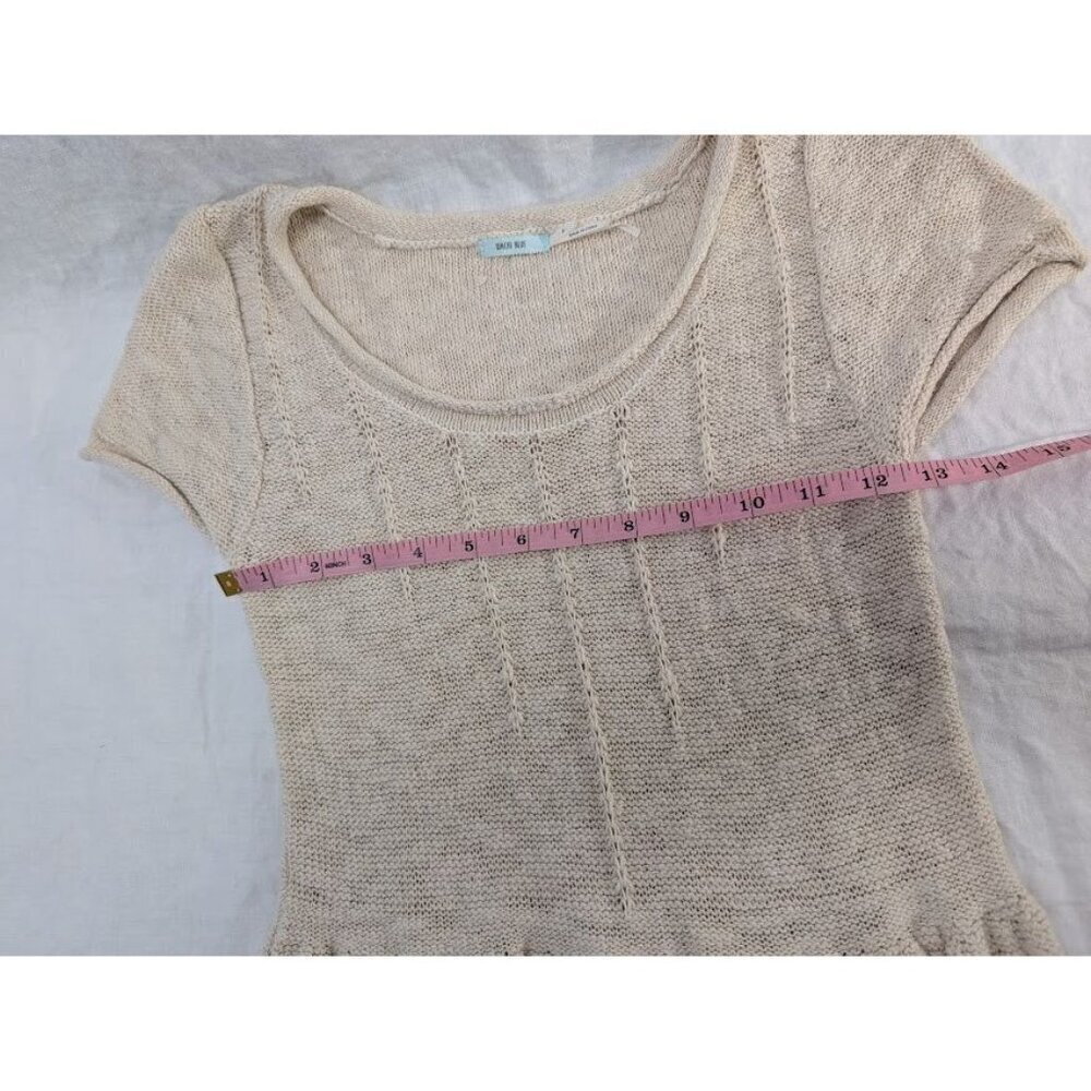 Kimchi Blue women's size small ivory knit short sweater dress scoop neck D8 - Picture 6 of 7